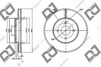 DJ PARTS bd2069 -  Тормозной диск